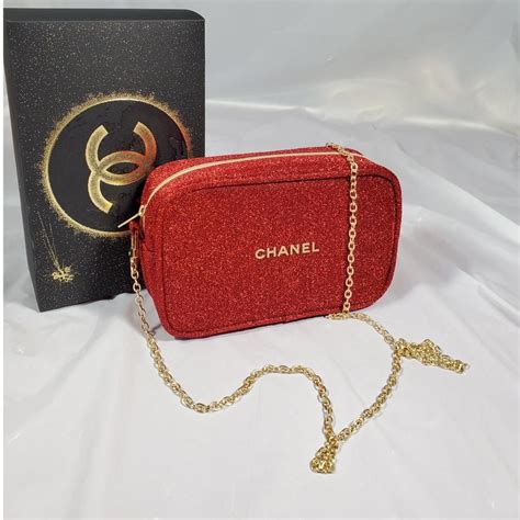 red chanel makeup bag|chanel makeup storage.